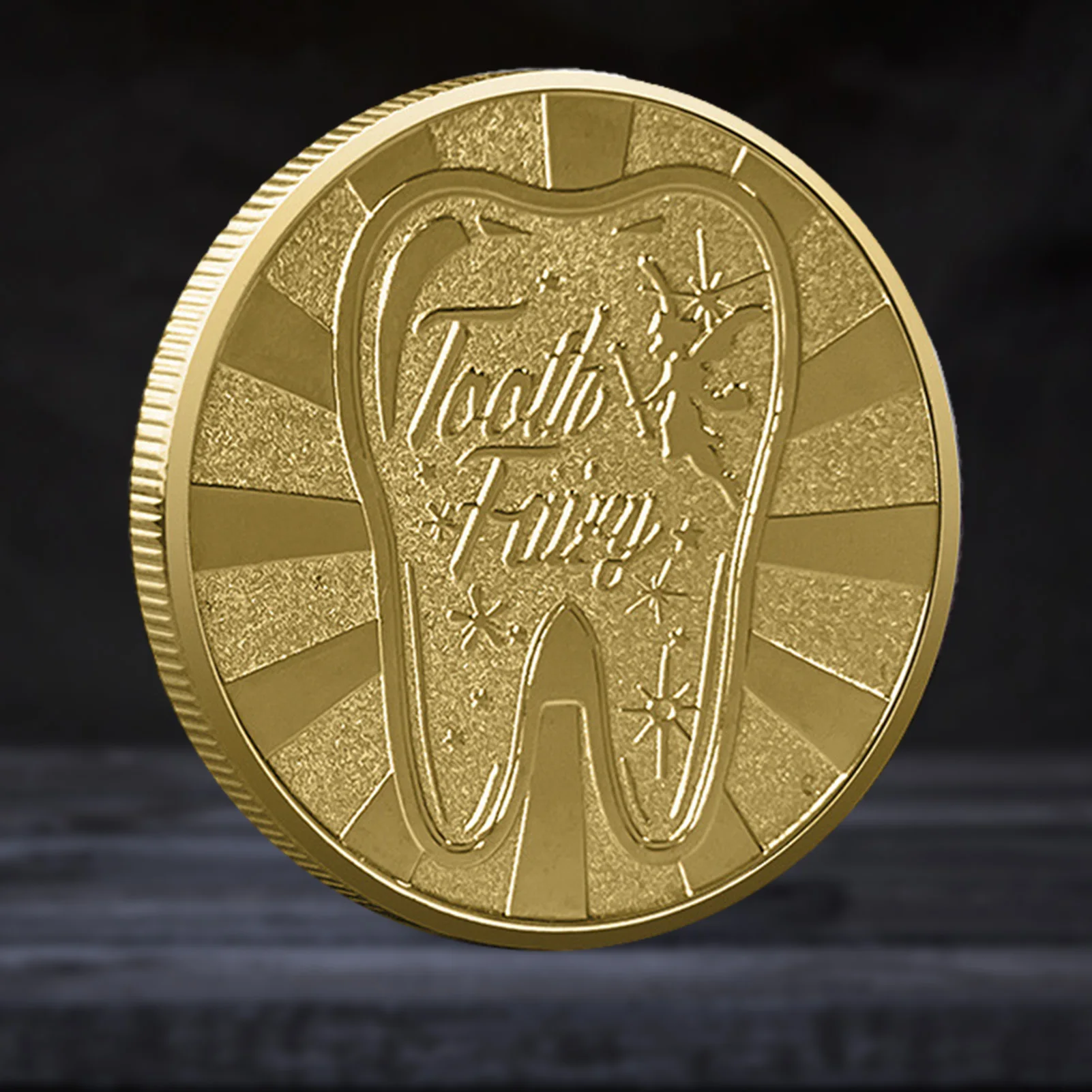 Tooth Fairy Gold Plated Coin Creative Kids Tooth Change Gifts Physical Metal Coin Crypto Commemorative Coin