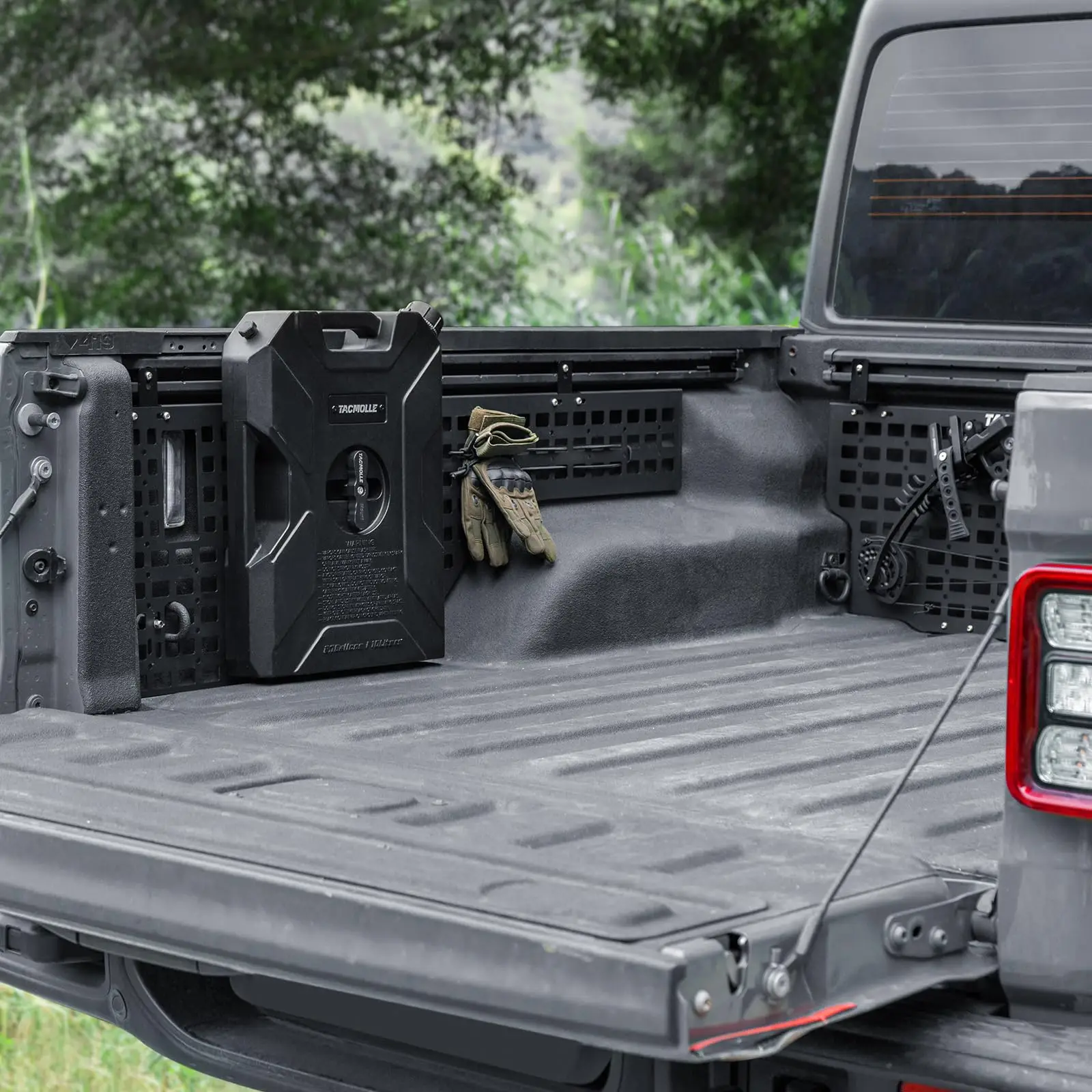 트럭 베드 확장 랙 MOLLE 패널 주최자 보관 카고 선반 패널 Jeep Gladiator JT 2019-2024 픽업 베드 액세서리