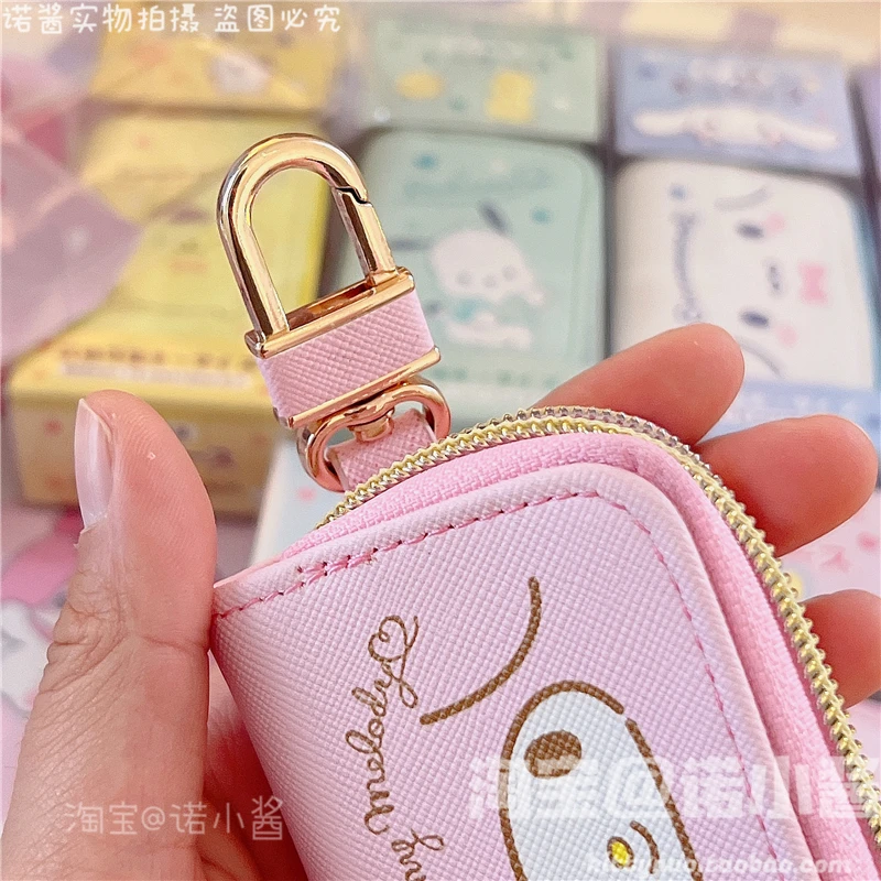 Cute Sanrio Cinnnamoroll Hello Kitty Coin Purses Mymelody Kuromi Pudding Wallet  Keychain Bags Card Holder Clutch Pouch Girl Gift - AliExpress