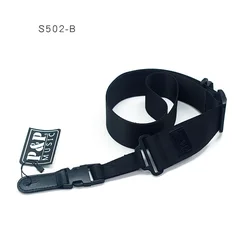 Premium Nylon Leather Guitar Strap for Acoustic & Electric Guitars - Hot Sale (Black)