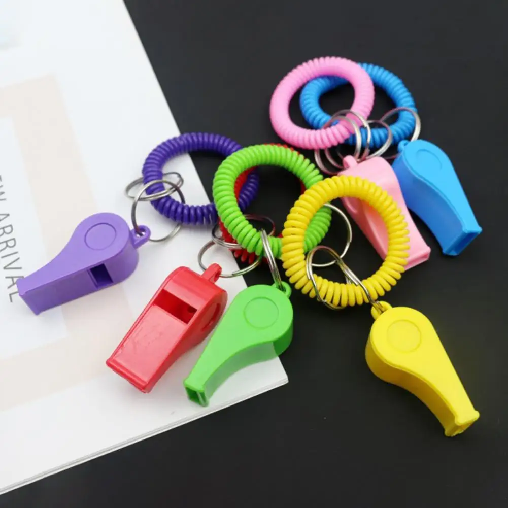 

Sports Whistle Colorful Compact Referee Whistles with Stretchable Coil 6pcs Sport Whistles for Loud Crisp Sound for Portability