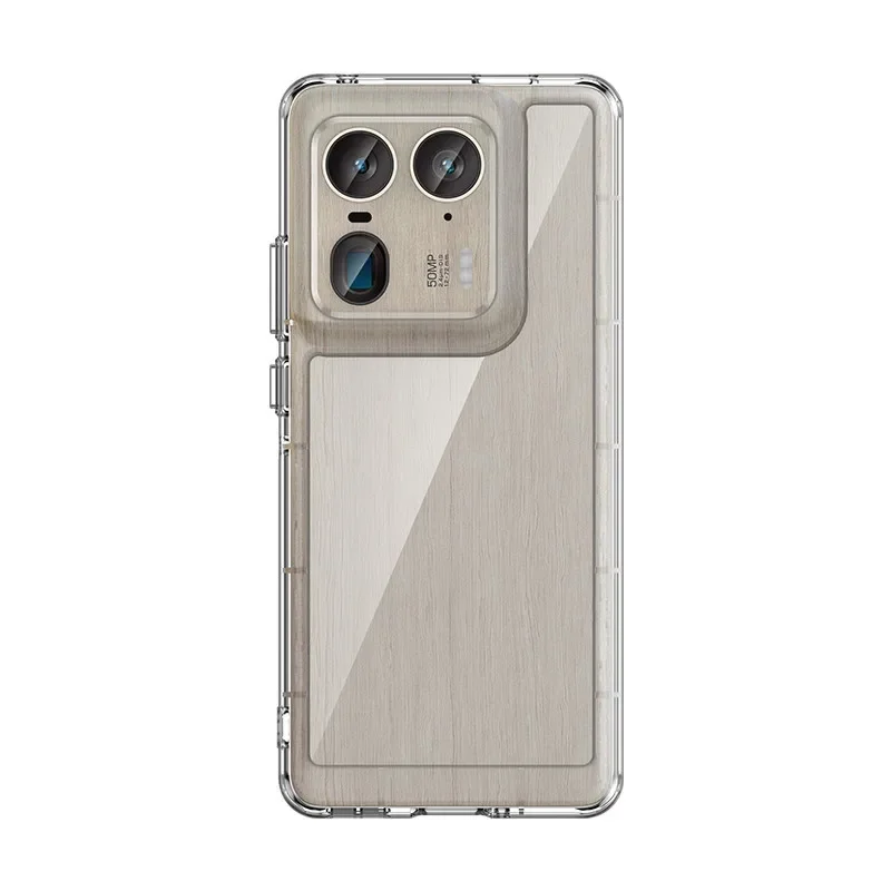 ELVEV Clear Protective Phone Cover - Transparent Back, Durable PC + TPU Material