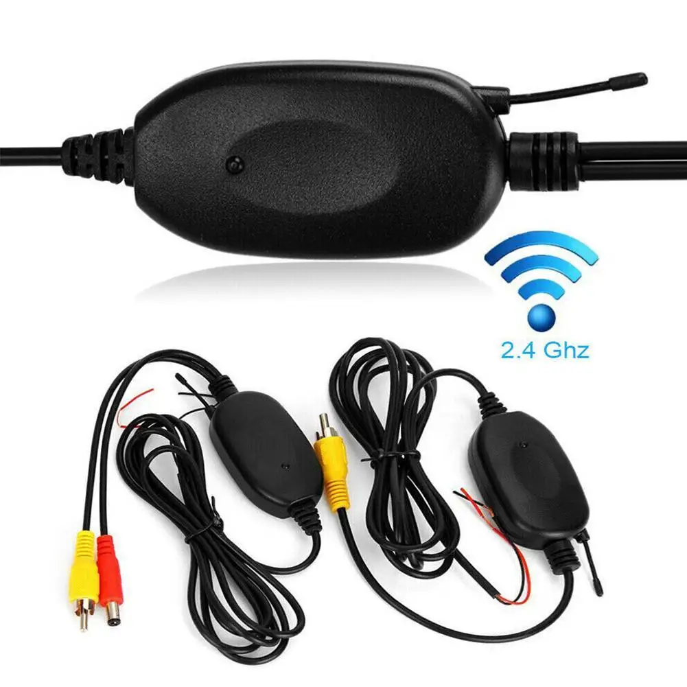 2.4G Wireless Rear View Camera RCA Video Transmitter &Receiver For Car Rearview Monitor FM