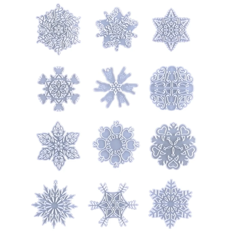 Resin Christmas Ornament Molds,Snowflake Epoxy Resin Casting Mold for DIY Necklace Earrings Pendant,Keychain Resin Mold 264E silicone snowflake epoxy resin molds pendant silicone casting resin mold for diy jewelry making findings supplies accessories