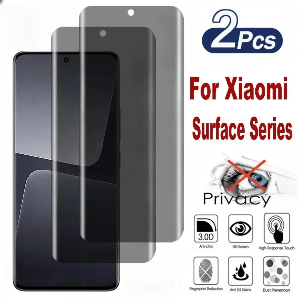 2 Stück Sichtschutzfolie für Xiaomi Mi 14 13 12 12 Pro Ultra 13 Lite Anti Spy gehärtetes Glas Film für Xiaomi Mi 12S 12X10