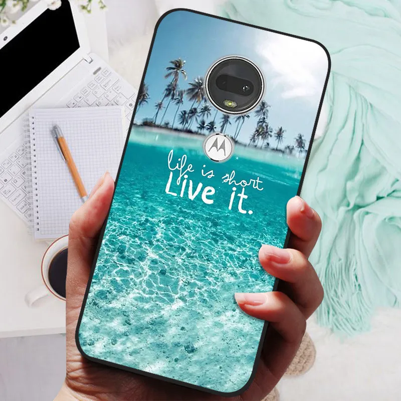 Stylish Soft TPU Protective Case - Fashionable Painted Cover for Motorola Moto G7 Series