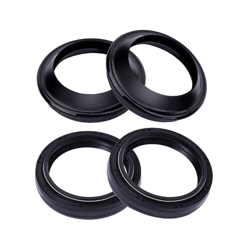 

High-performance Front Fork Shock Oil Seal and Dust Seal Set 41mm x 53mm x 8/10.5mm Lightweight Auto Accessoires 2 Pack