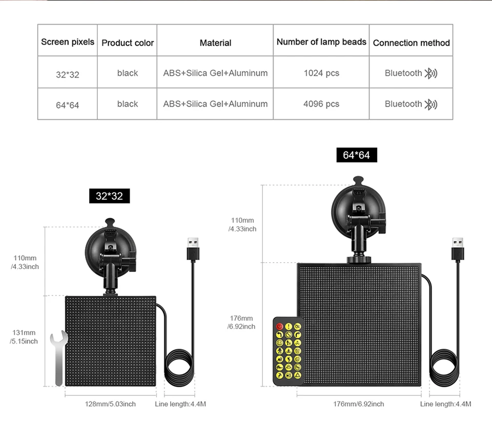 Smart Dynamic Pixel Screen Panel Light DIY Art Decor Light B - AIXIVO product image