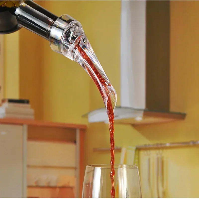 Acrylic Wine Aerator Pourer Premium Aerating Pourer Red Wine Decanter Cap Spout Stopper Bottle Mouth Dispenser Decanter Spout liquor pourers wine pourers wine accessories liquor dispenser