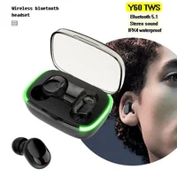 New Y60 TWS Bluetooth Earphone Wireless Headphones Earpod Earbuds Gaming Headsets For Apple iPhone Xiaomi Redmi Airdots y50 y30 1