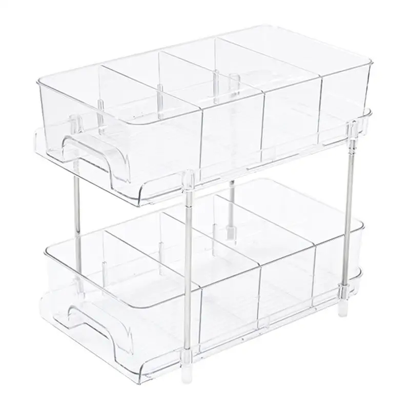 

Clear Makeup Organizing Bins Plastic Drawer Storage Box Transparent Dustproof Glasses Cosmetic Desktop Stationery Storage Rack