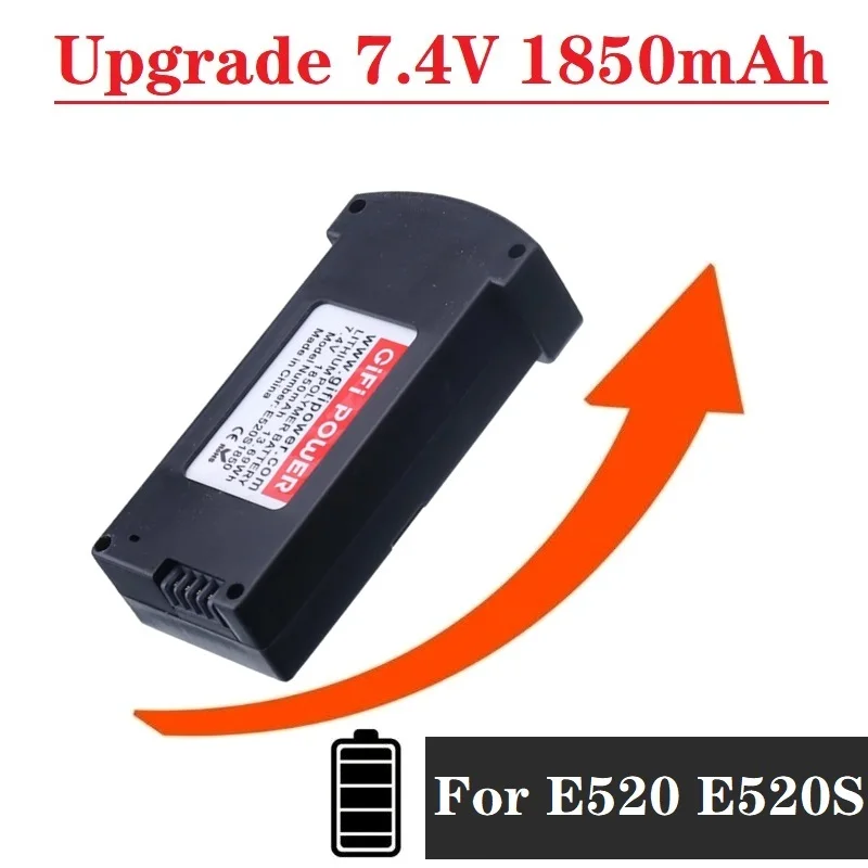 Description Picture 2 of item1200mAh Upgrade 1850MAH 7.4V Drones Battery and 3-in-1 Charger For RC E520 E520S JD-22S RC Quadcopter Spare Parts LiPo Battery