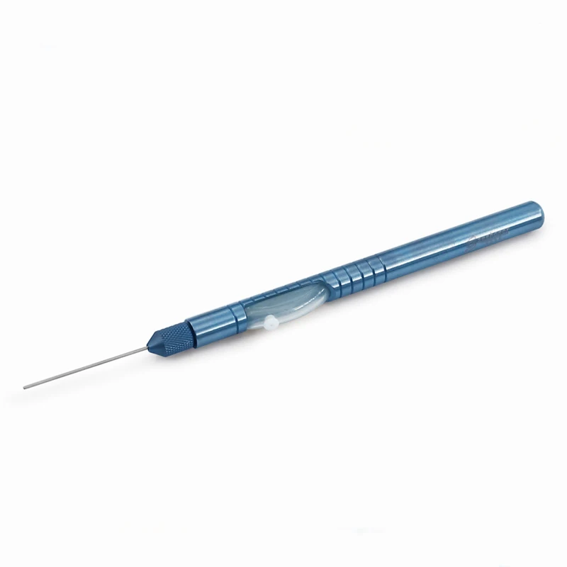 Titanium alloy ophthalmic flute needle straight type (flushing type) with silicone tube 20G23G ophthalmic microscopy instrument