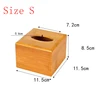 Bamboo Tissue Box Car Home Rectangle Shaped Tissue Container Towel Napkin Tissue For Home Office Desktop Organize tissue boxes 6
