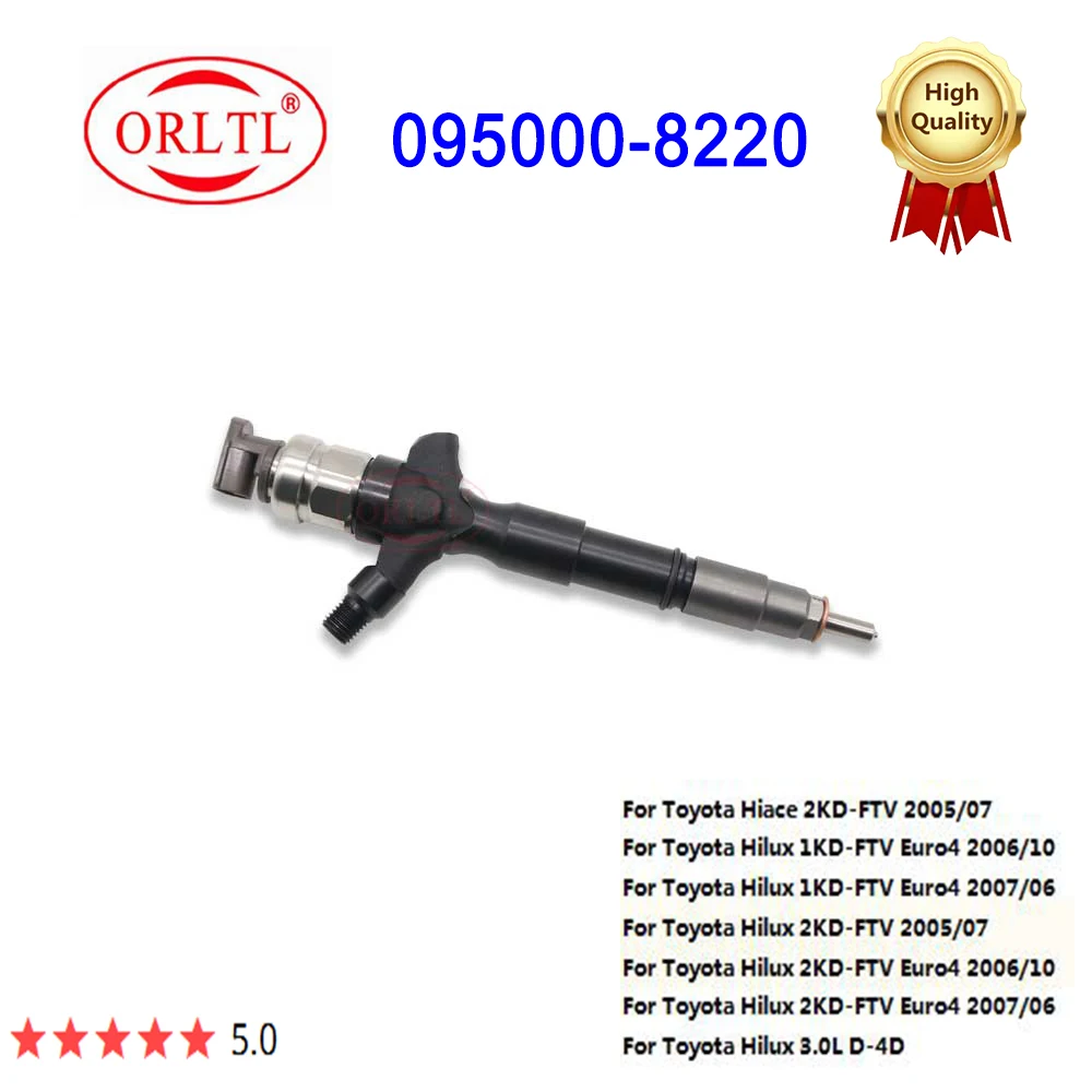 

095000-8220 Common Rail Diesel Fuel Injector 9709500-822 Fits For Toyota Hilux Hiace 1KD 2KD-FTV 095000-8222 095000-8223