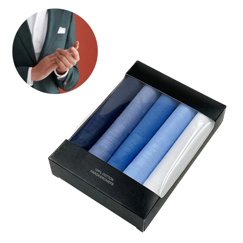 Weiches und saugfähiges Taschenhandtuch aus Baumwolle. Weiche, einfarbige Taschentücher für den Bräutigam – Detail 10