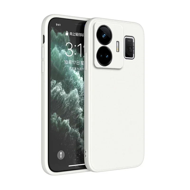 Luxury Soft Square Liquid Silicone Phone Case with Camera Protection