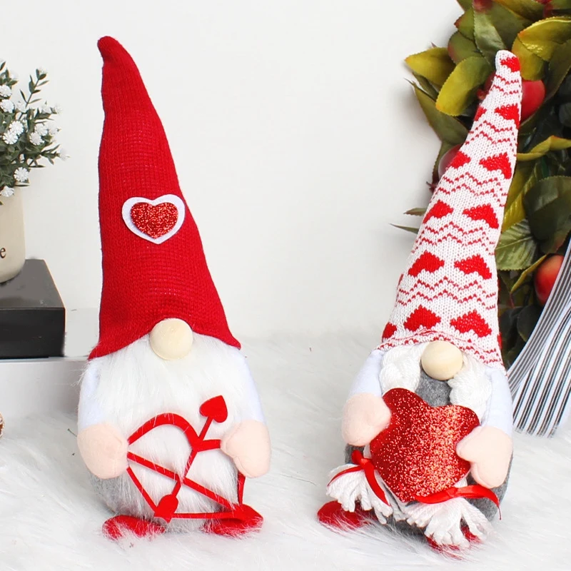 

Valentines Gnome Plush Set Valentines Day Gnomes Decor Kit 2PCS Mr And Mrs Swedish Tomte Gnome Valentine Gifts