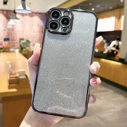 Glamorous Glitter Shiny Phone Case - Protective Back Cover with Plating Bling Finish for Honor 30S (Black)