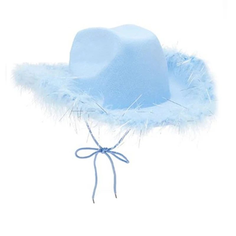 Fluffy Rimmed Cowboy Hat