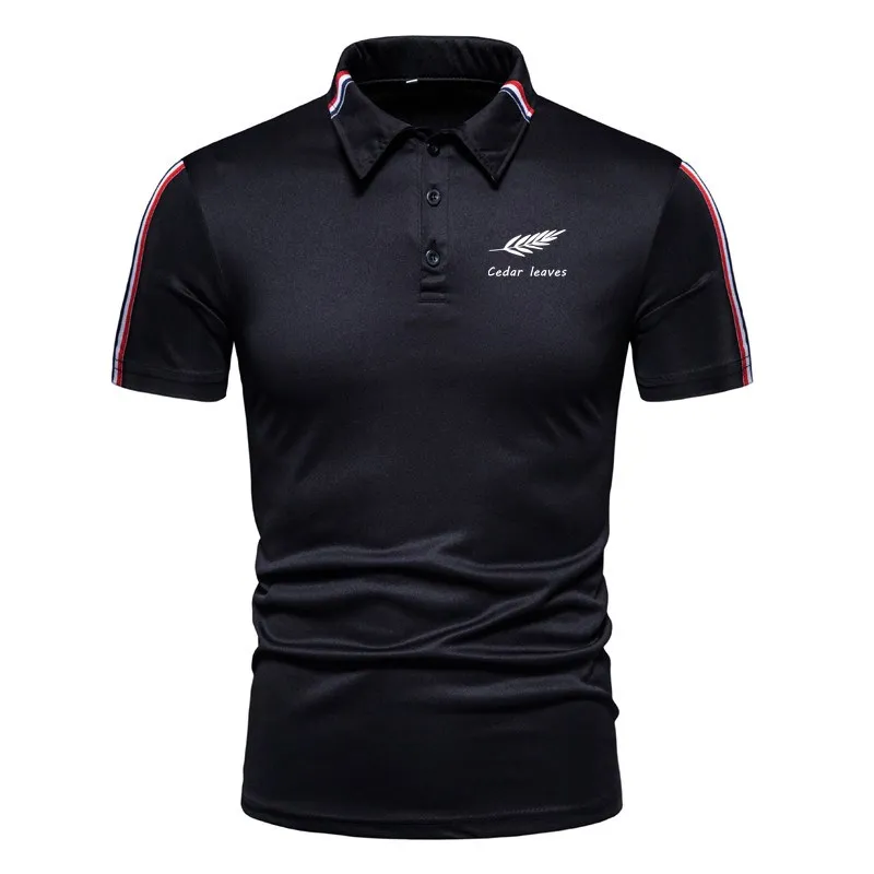 Sa9ffb604d3e14c91a9d469b4619dde6eG Summer men's short sleeved polo shirt fashion casual lapel top