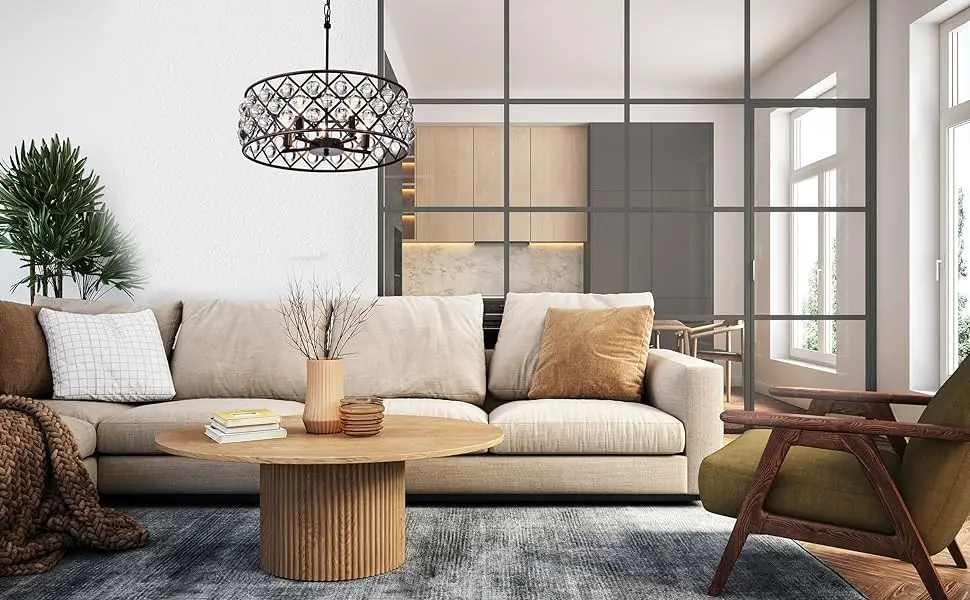 azha drum chandelier in living room