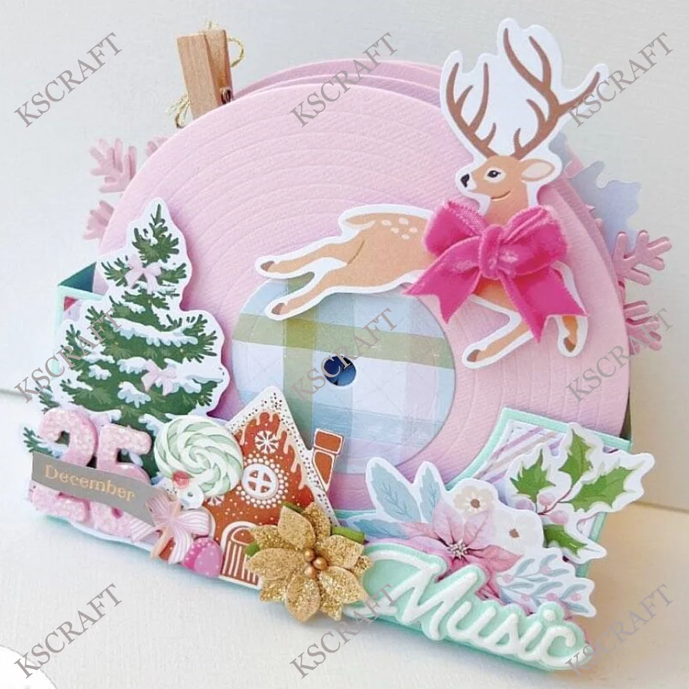 Reindeer Bag Topper Metal Cutting Dies - DIY Scrapbooking & Card Making Supplies