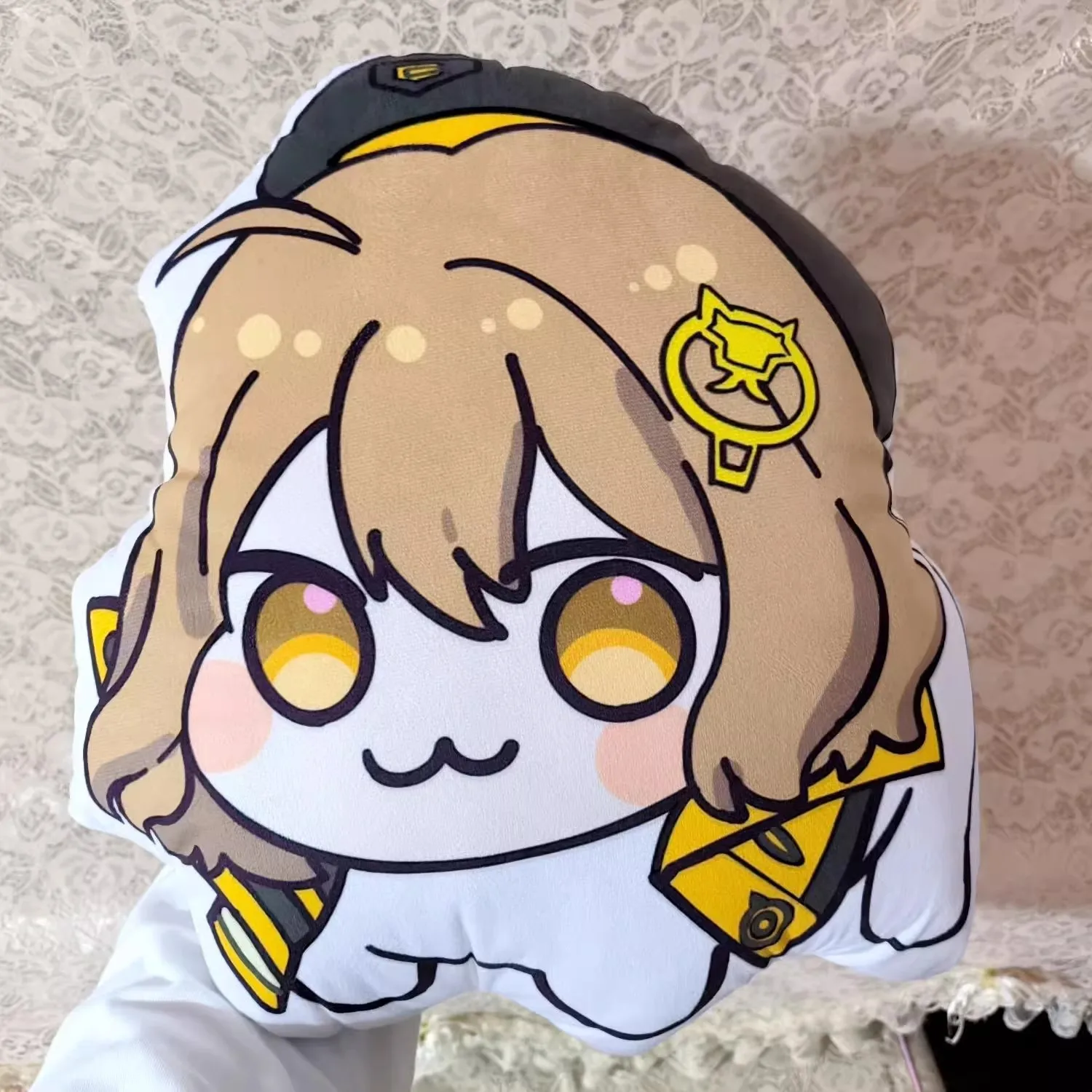 NIKKE GODDESS OF VICTORY Role Doro Plush Cushion Back Pillow Cartoon Cute Yellow Dog Stuffed Irregular Pillow Anime Kid Gift 4