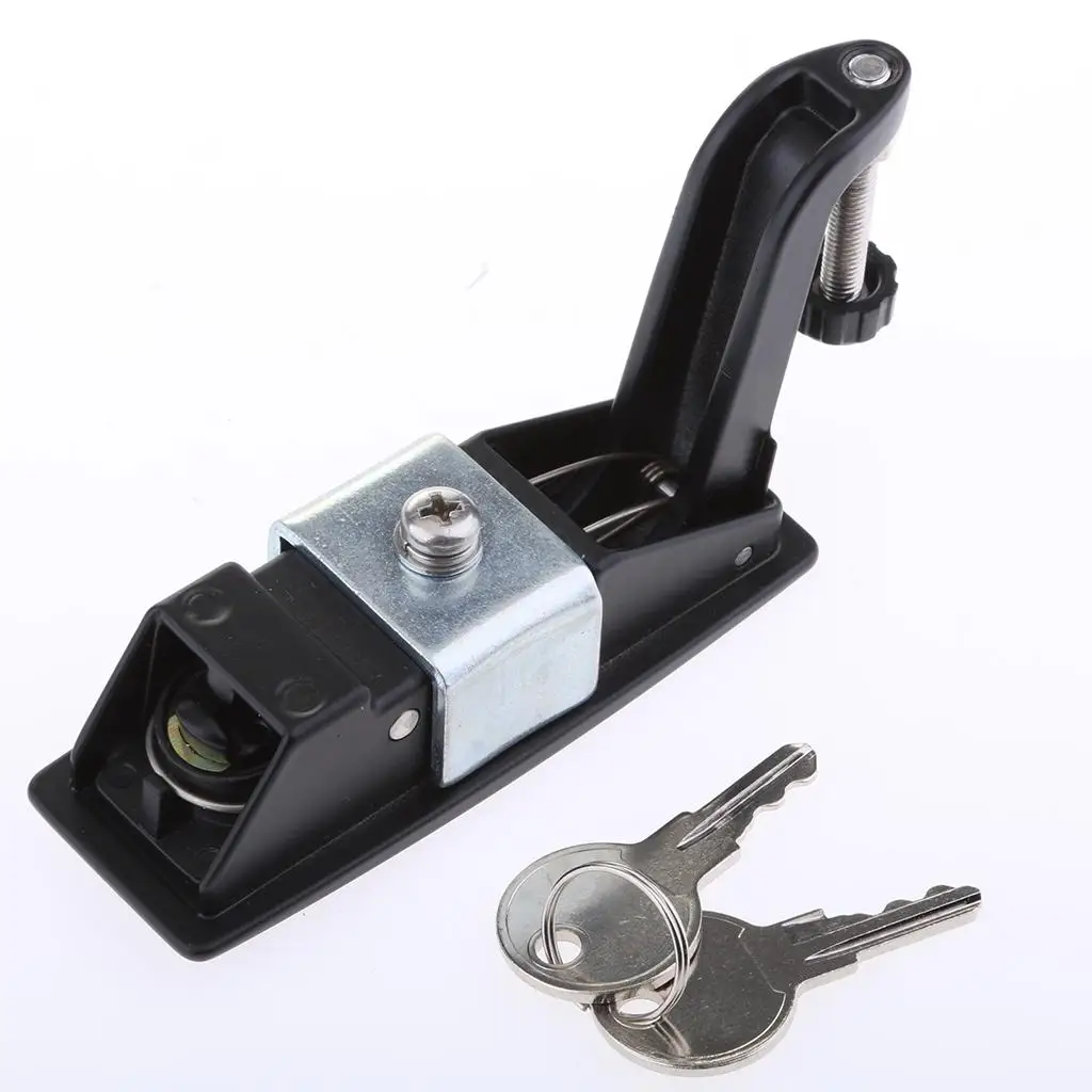 Serratura A Chiavistello Per Vano Camper RV, In Acciaio E Zinco, Con 2 Chiavi, 85x68x20 Mm, Per Cassette Degli Attrezzi Auto E Armadi - 4