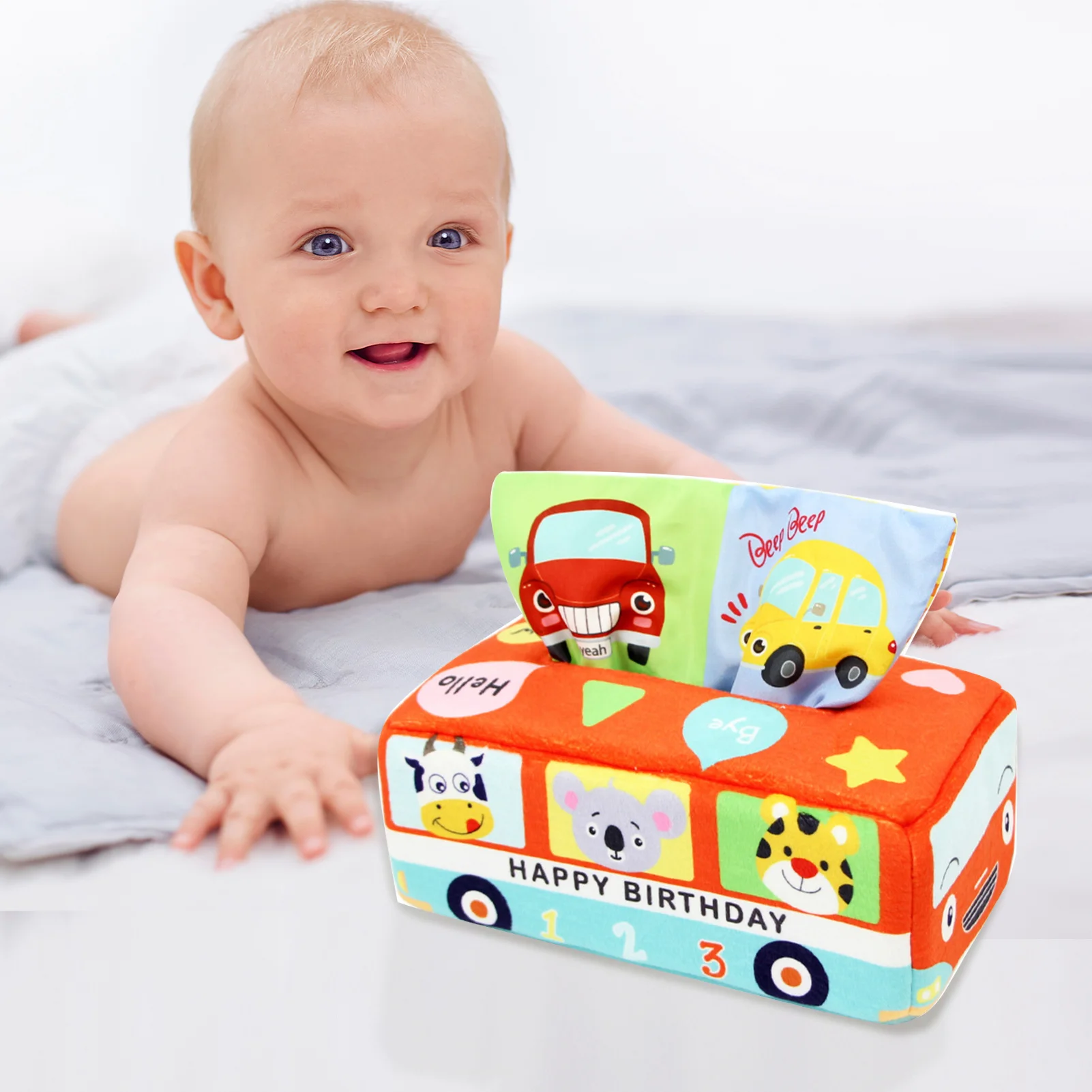 Pull Along Baby Sensory Toys Soft Stuffed Toddler Sensory Montessori