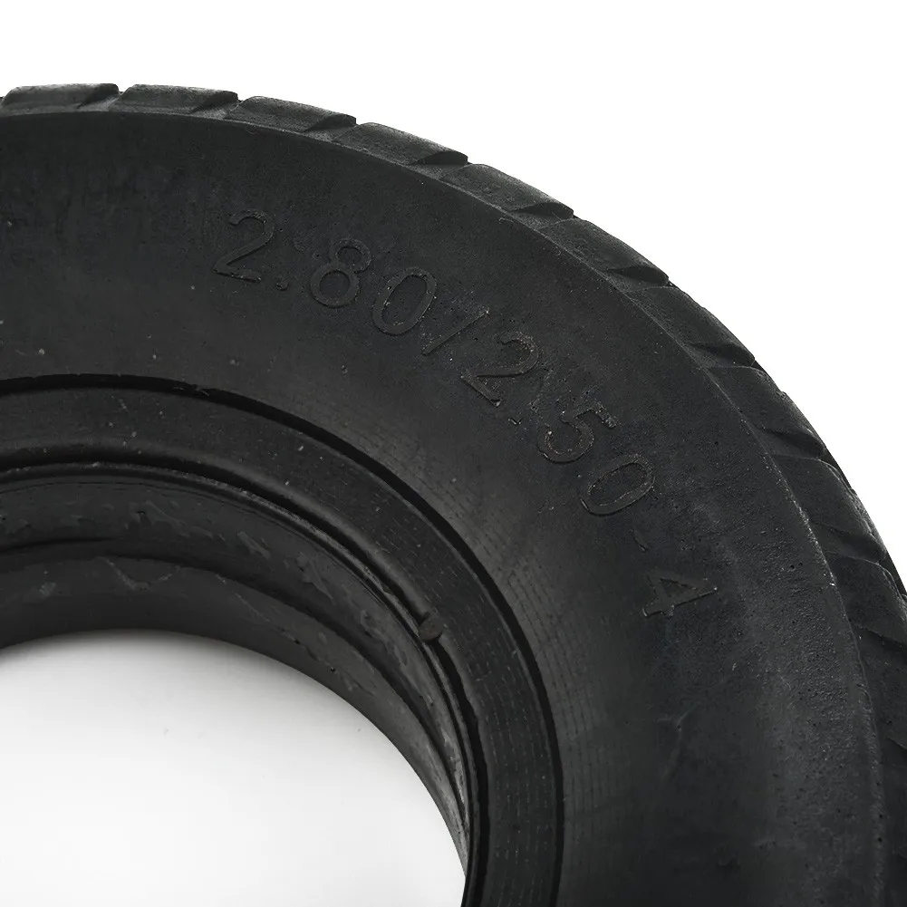 

Battery Car Solid Tire 2.80/2.50-4 Elder Mobility Scooter Non-inflable Tyre Black Polyurethane rubber 1pc Durable