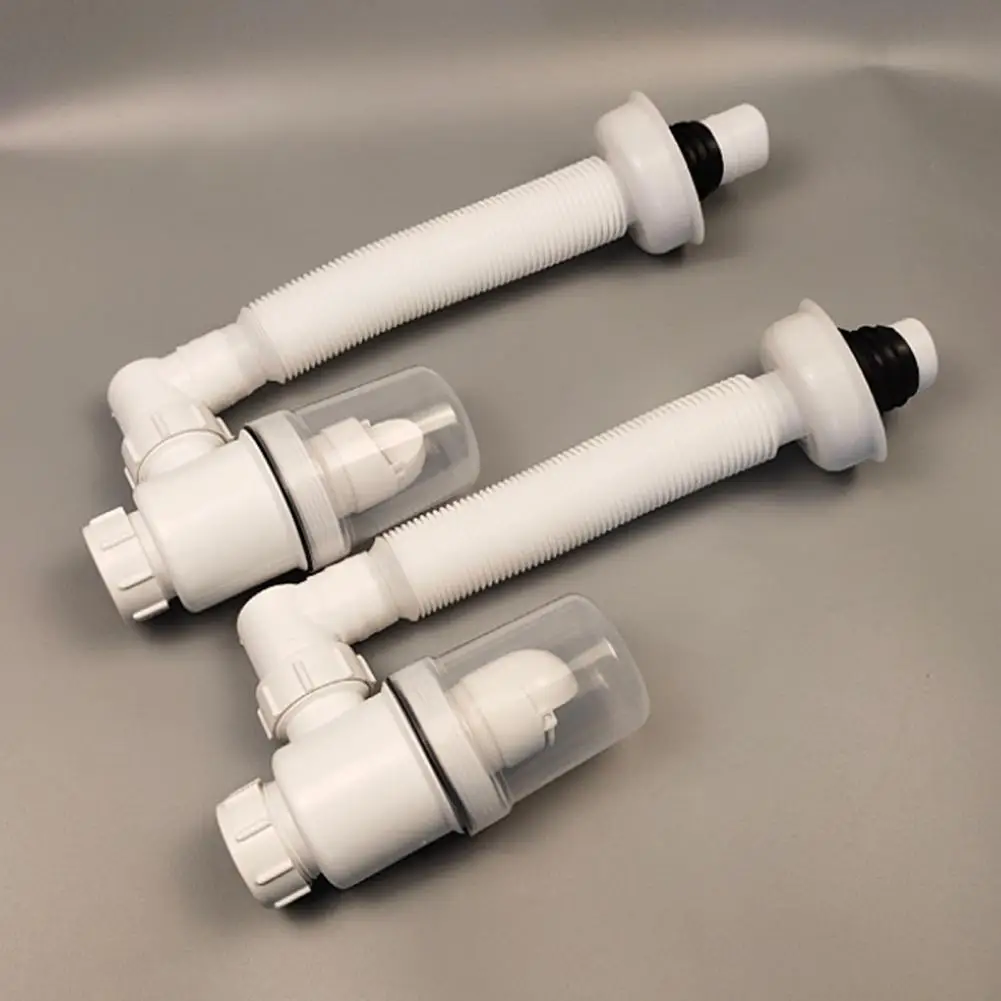 

Quick Drainage Sewer Pipe Kit Easy Installation Sink Drain Pipe Kit for Bathroom Kitchen Odor Resistant Universal Anti Siphon