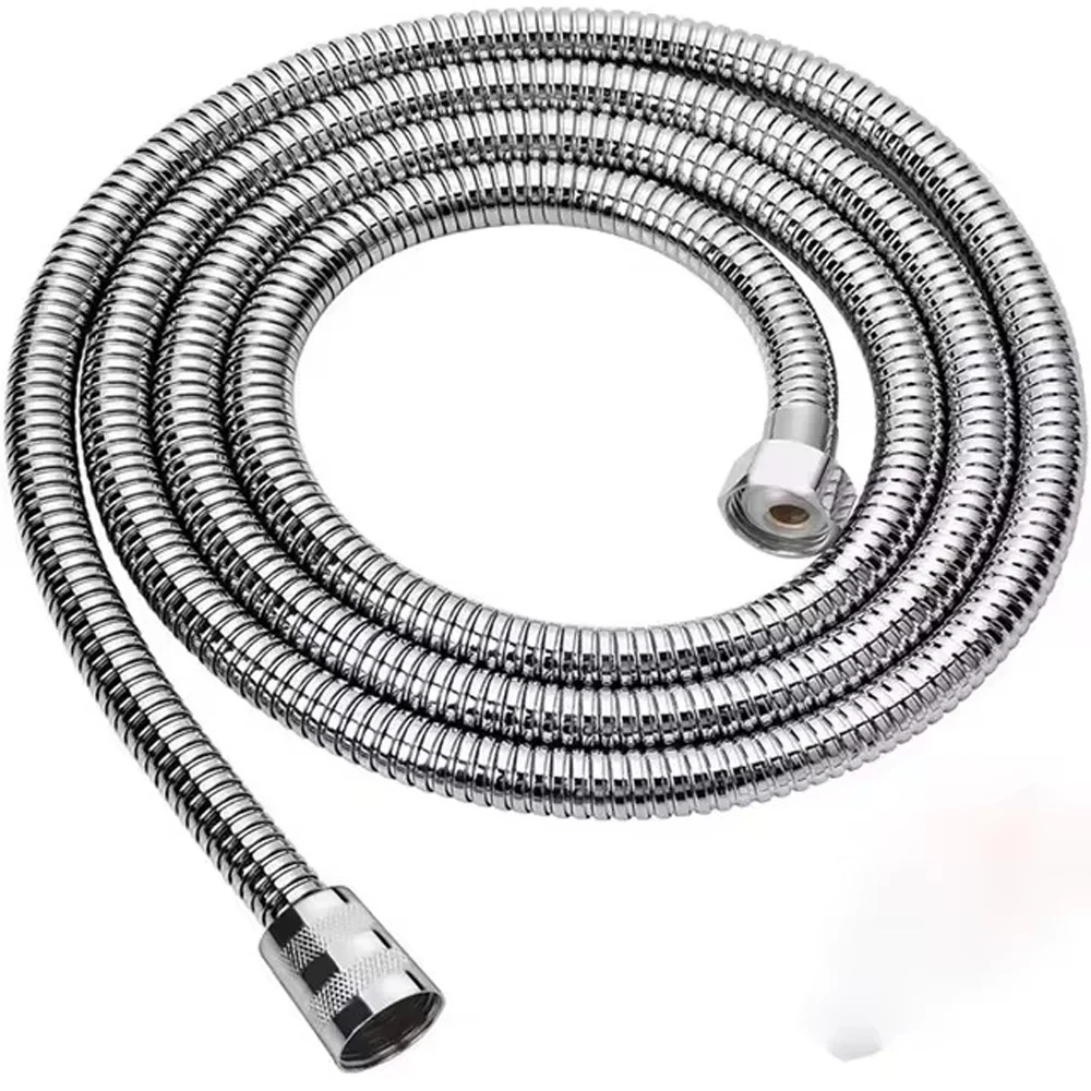 1.5m/ 2m /3m G1/2 Inch Flexible Stainless Steel Silver Bathroom Shower Hose Water Head Extension Pipe shower hose plumbing hose shower hose extender