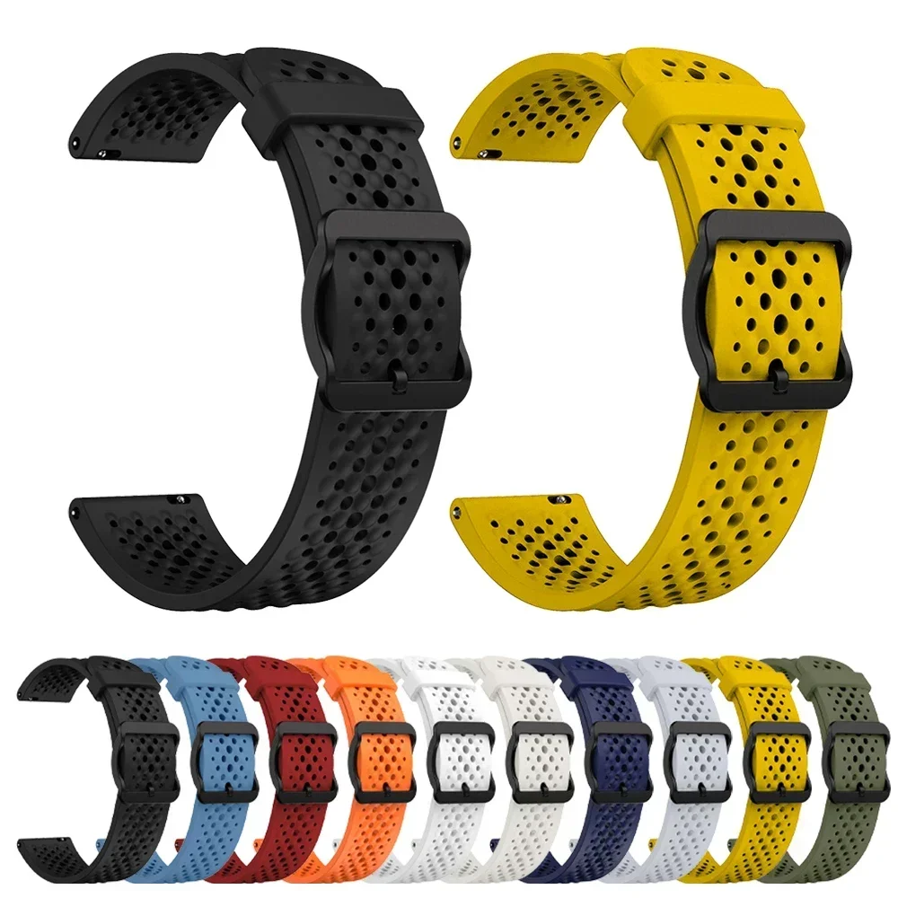 Breathable Silicone Sport Strap Band - Universal Smartwatch Bracelet Accessory