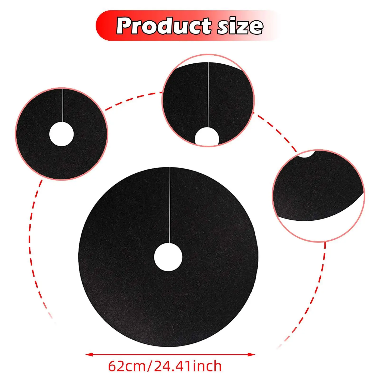 10x 나무 멀치 링 천 커버 24인치 조경 통기성 나무 보호대