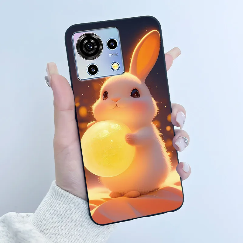 ZTE Blade V50 Vita 케이스 블랙 TPU 실리콘 고급스럽고 귀여운 꽃무늬 폰 케이스 (블레이드 V 50 Vita V50Vita 범퍼 소프트 커버)