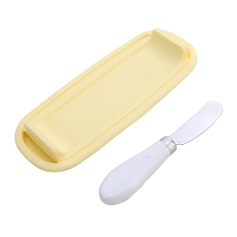 Butter Box With Lid Spatula Cheese Baking Bread Storage Box Baby Food Container Cheese Rectangular Preservation