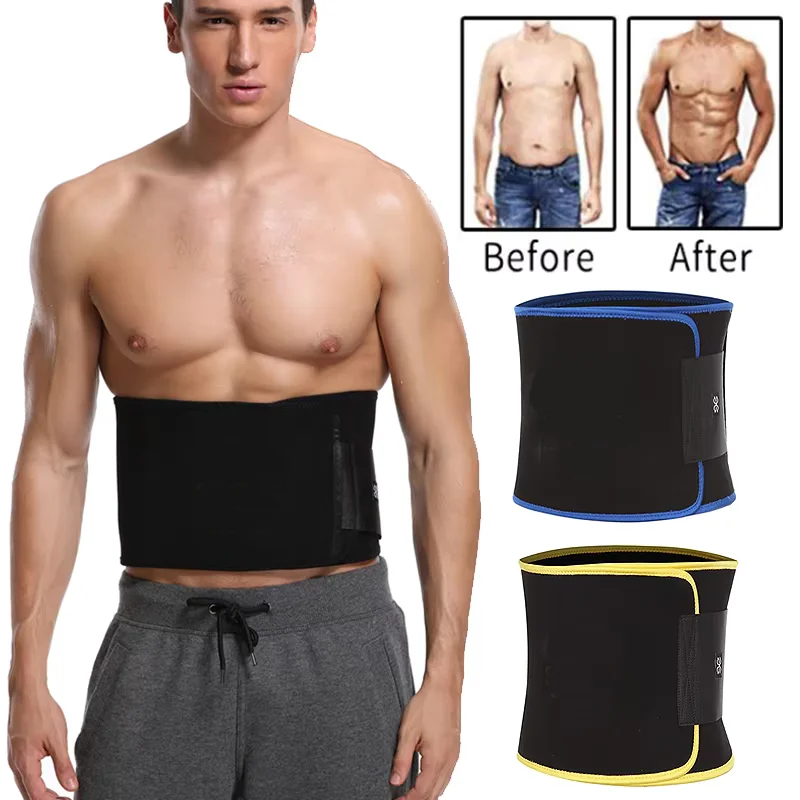Waist Trimmer Belt Waist Trimmer Belt Slim Men Body Shaper Cinchers Tummy Control Neoprene Sweat Wrap Stomach Back Lumbar Support