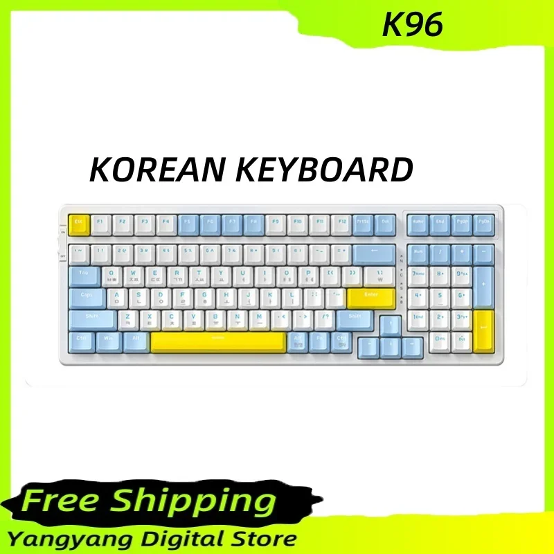

Ziyoulang K96 Bluetooth mechanical keyboard Korean 100-key long battery life full-key hot-swappable dual-mode gaming keyboard