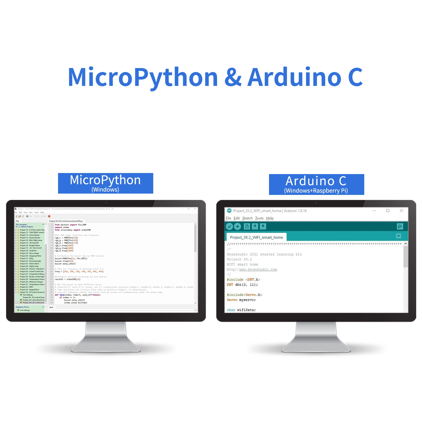 รูปสินค้า ชุดเรียนรู้อิเล็กทรอนิกส์ Arduino พร้อมโมดูลเซ็นเซอร์