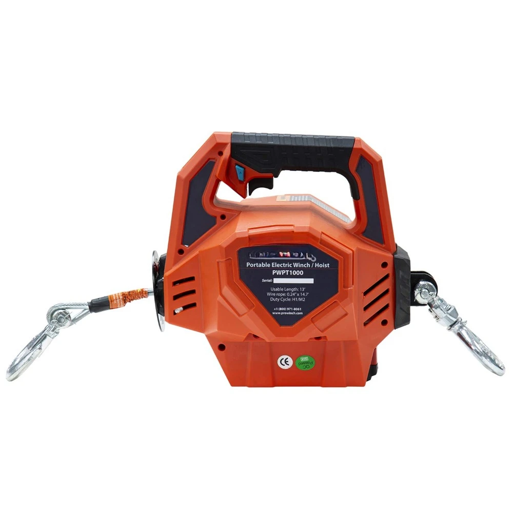 Portable Electric Winch Hoist 500 lbs. Rechargeable Battery Powered Wireless
