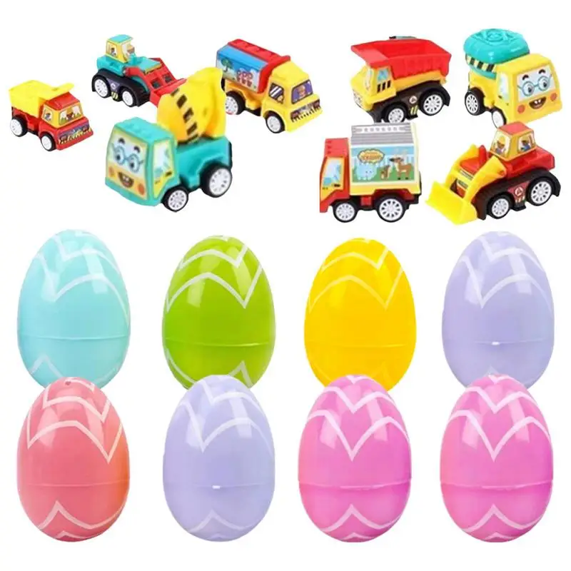 Easter Egg Set With Cars Holiday Basket Stuffers Candy Bag Fillers Gift Classroom Activities Easter Egg Gacha Machine For Kids firework bubble machine automatic bubble blower with lights and sounds new year toy outdoors activity easter birthday gifts