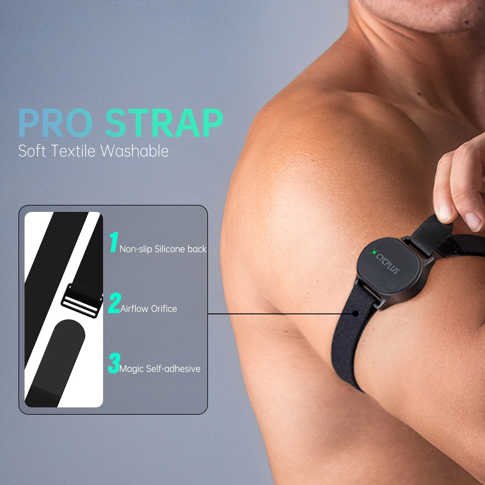 CYCPLUS 심박수 센서 완장 손목 벨트 BLE ANT + 무선 GPS 자전거 컴퓨터 용 피트니스 모니터