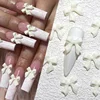 50pcs/bag Pink White Ribbon Bow Nail Charms Korean Red Parts Nail Art Tie Decoration Kawaii Accessories Manicure Design Supplies 4