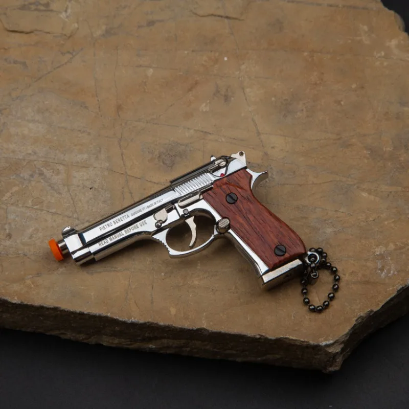 Cool Metal Mini Gun Keychain - 1:3 Scale Replica, Perfect Gift For Men, Guys, Sons