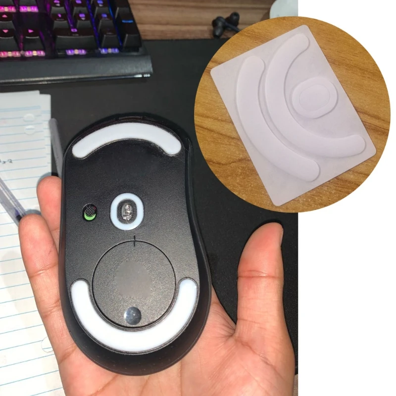 Logitech G403/ G603/ G703 마우스 화이트 글라이드 커브 에지 용 e스포츠 타이거 게임 아이스 버전 마우스 스케이트, 마우스 피트, 1 팩