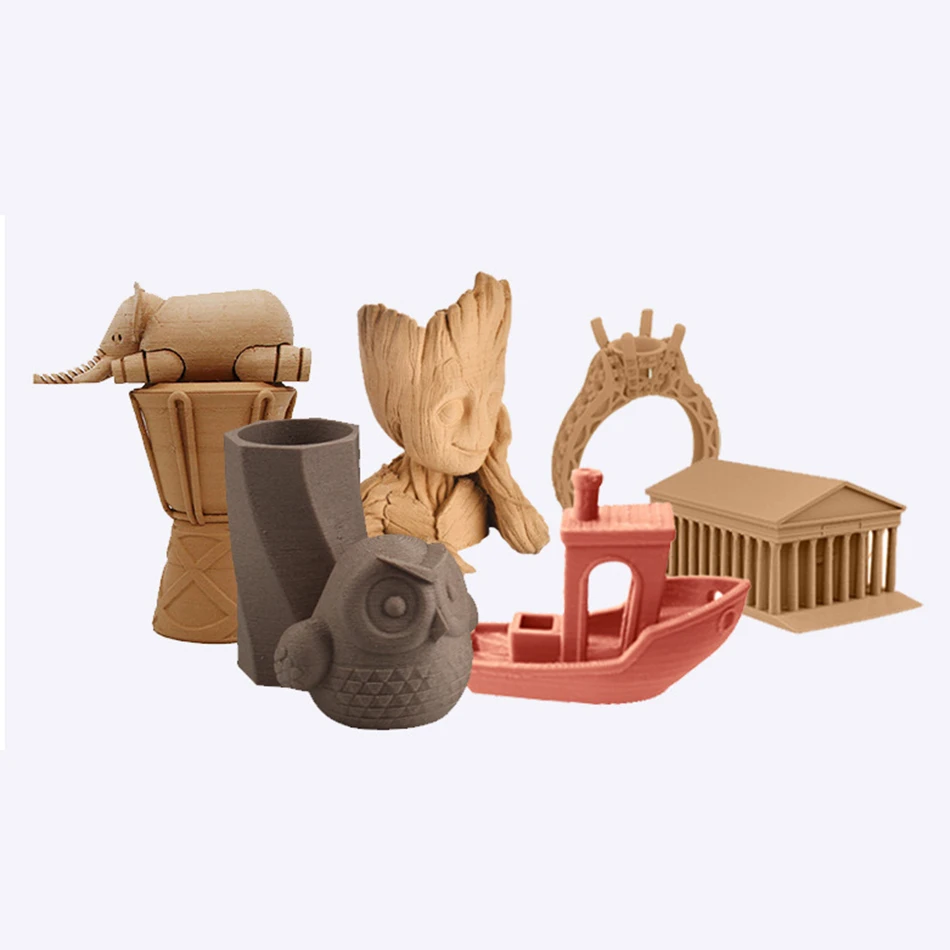 PLA+ Wood 3D Printer Filament Sublimation Wooden 3d Printing Material 1.75mm 1kg/500g/250g Rose Ebony Red Sandal Wood Filaments