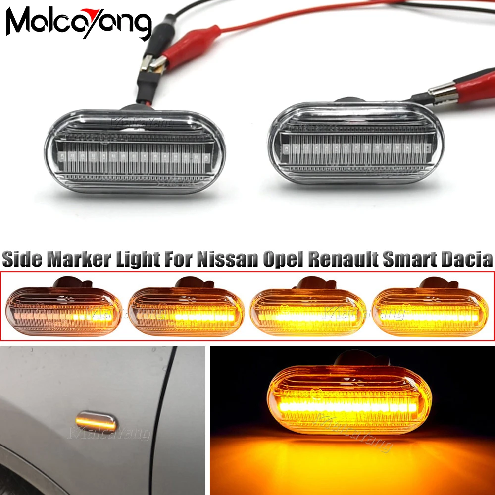 Piscando LED Turn Signal, Side Marker Light, Dacia, espanador, Dokker