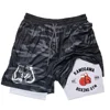 Boxing Gym Print Shorts Mens 2-in-1 Double Layer Quick Dry Beach Shorts Running Basketball Sports Summer Compression Short Pants 1