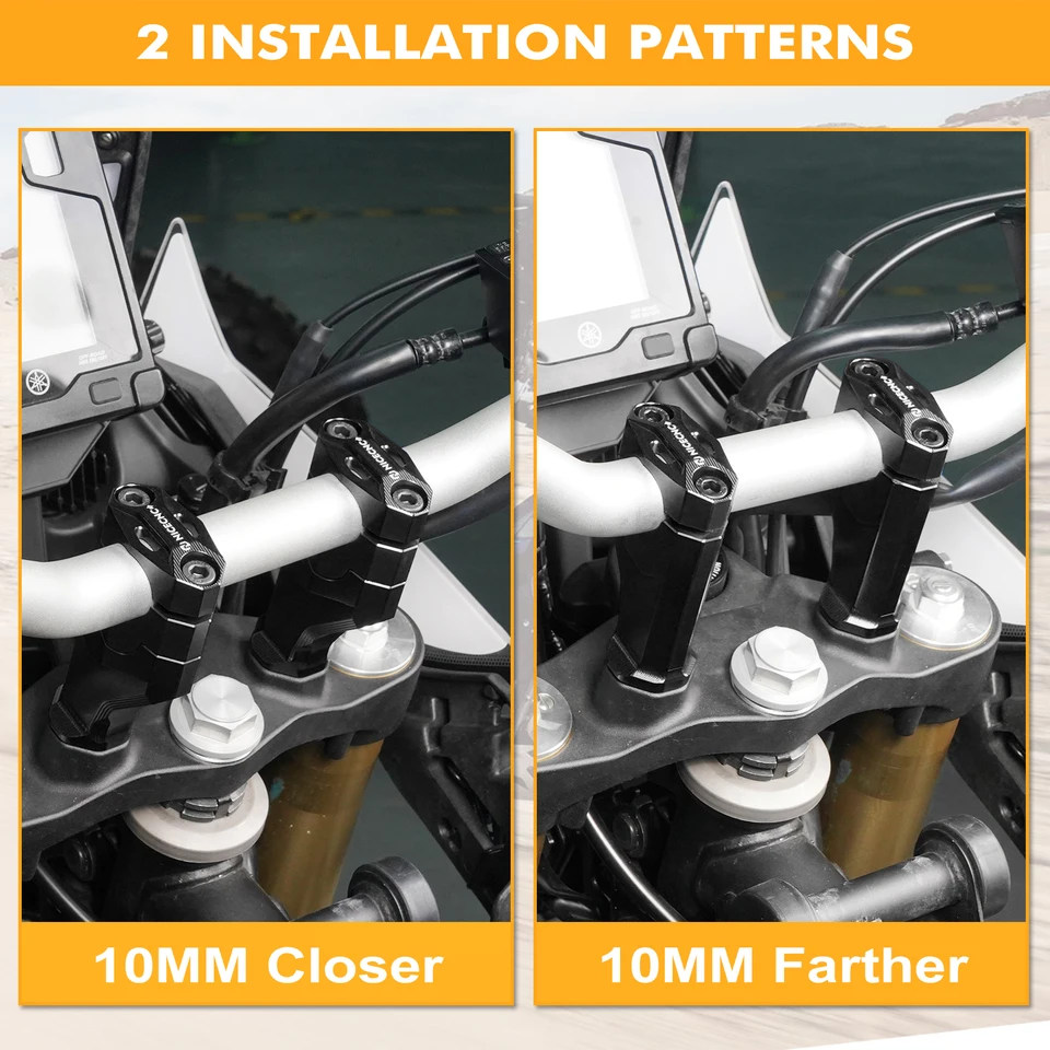 Riser Manubrio Per Yamaha Tenere 700 - In Alluminio, Offset, Per Maggiore Comfort Di Guida - Foto 5